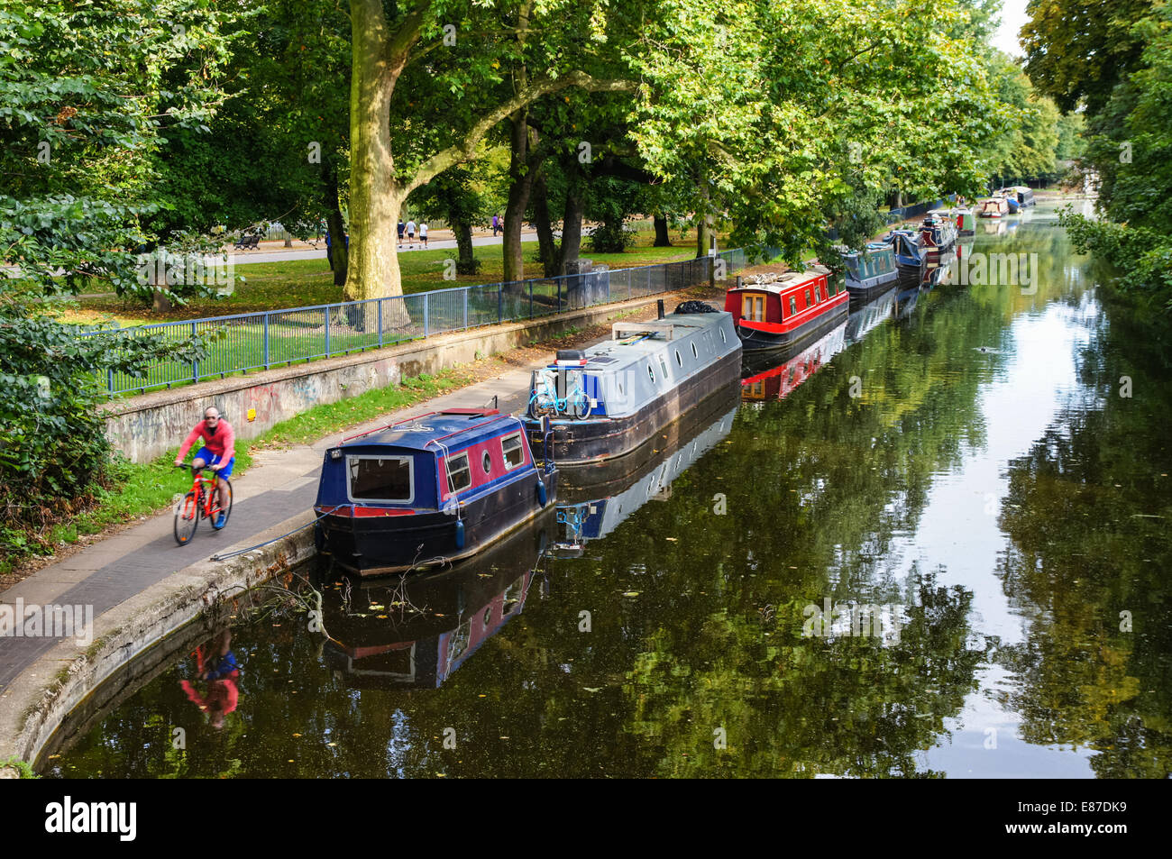 Regent's Canal near Victoria Park, London England United Kingdom UK