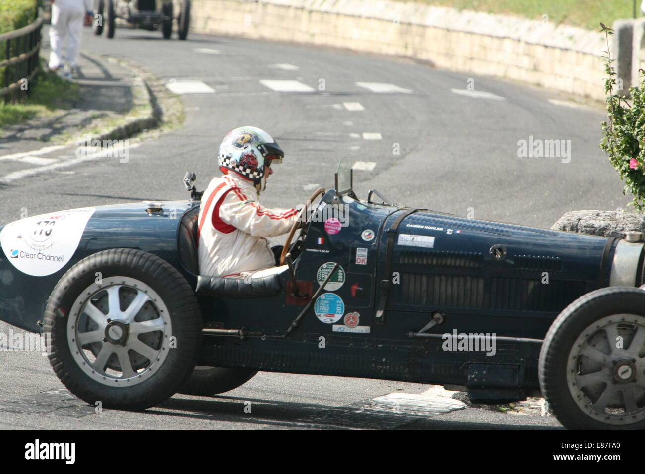 Cars racing at the Angouleme around the Ramparts race meeting 2014 at