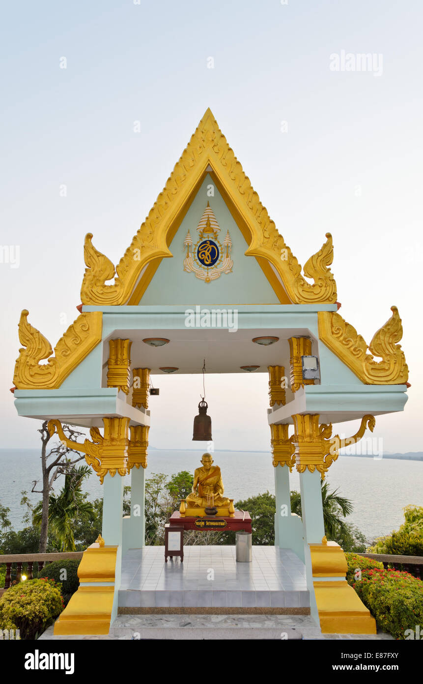 Shrine in the Phra Mahathat Chedi Phakdi Prakat pagoda on Thongchai mountain at Ban Krut, Prachuap Khiri Khan Province, Thailand Stock Photo