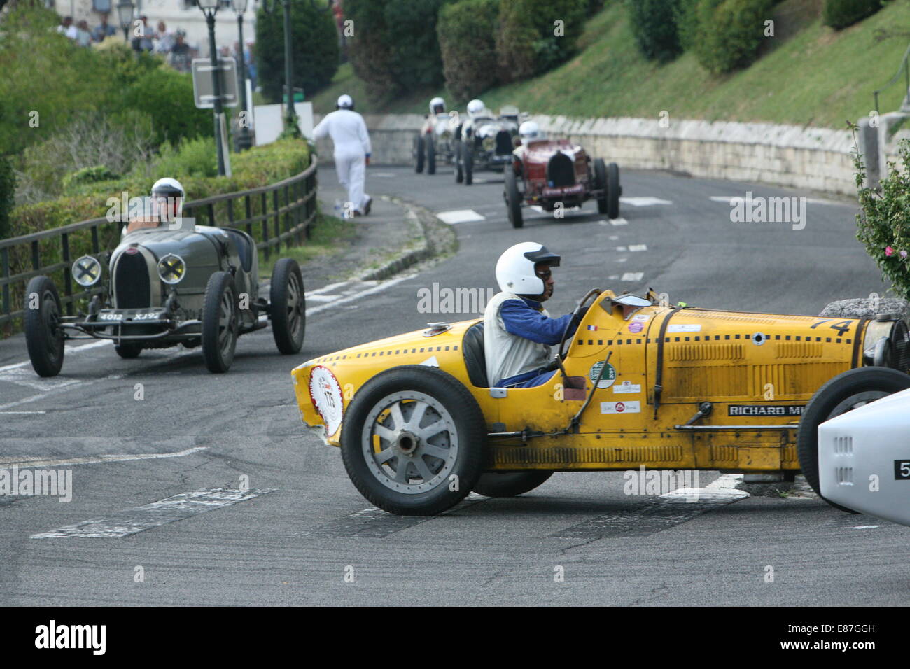Cars racing at the Angouleme around the Ramparts race meeting 2014 at