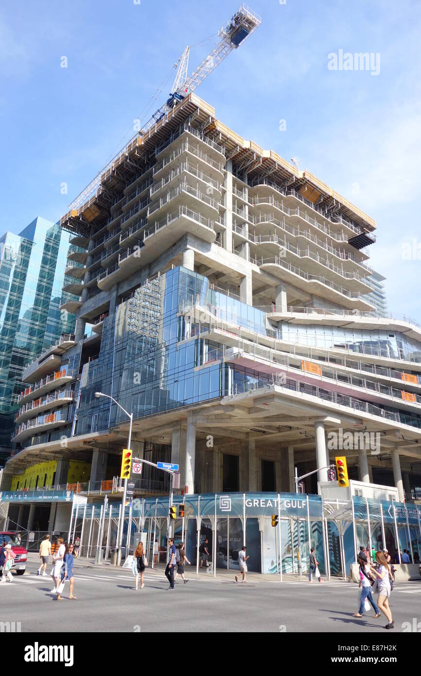Condo building under construction in Toronto, Canada Stock Photo