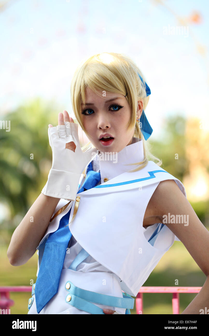 Japanese anime character cosplay girl Stock Photo