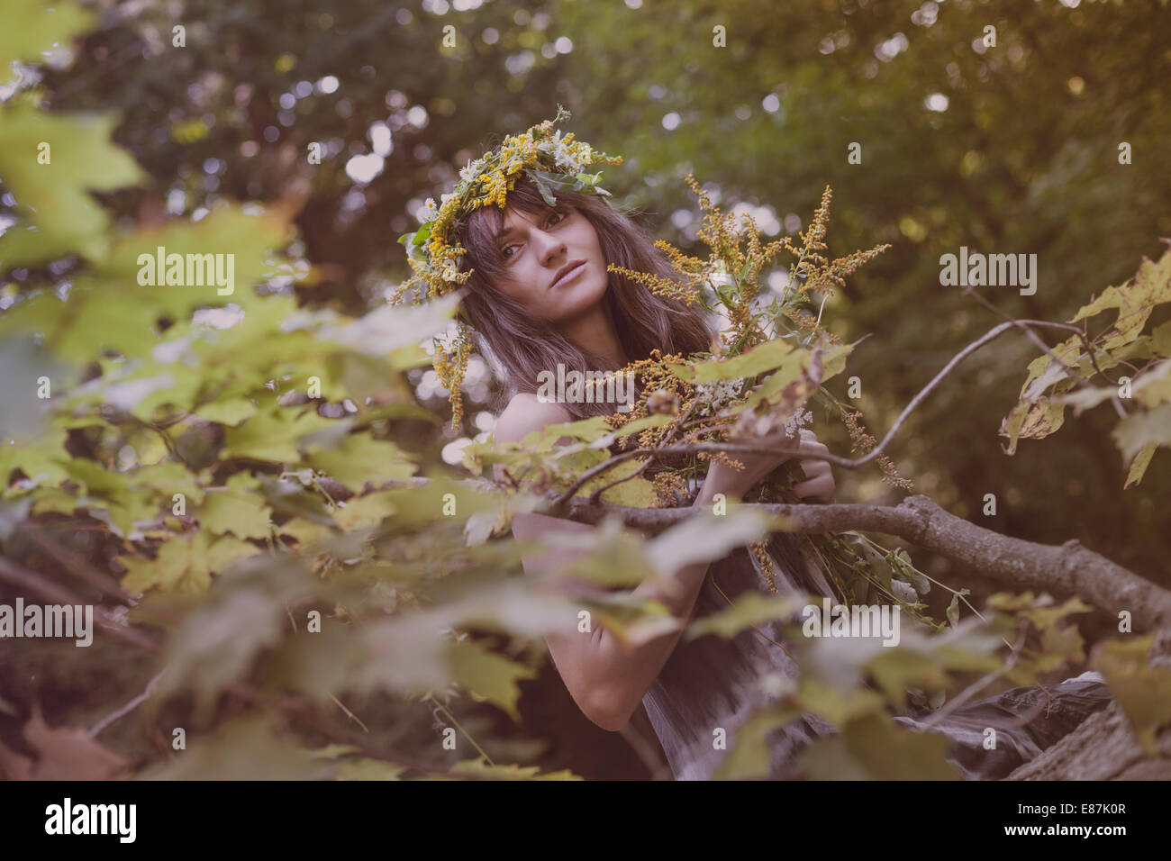 Young beautiful woman in river Stock Photo - Alamy