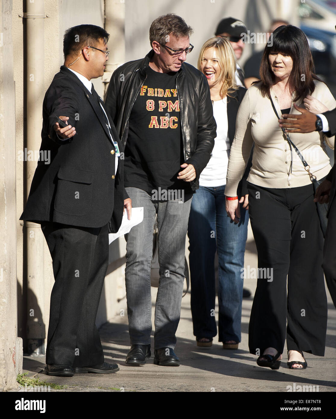Hollywood, California, USA. 1st Oct, 2014. Tim Allen stopped by Jimmy Kimmel Live! for an appearance at the El Capitan Theatre in Hollywood on Wednesday October 1, 2014, and also to promote his new show for fall on ABC. After taping the show, Allen made his way down to greet fans, sign autographs and take photos. Credit:  David Bro/ZUMA Wire/Alamy Live News Stock Photo