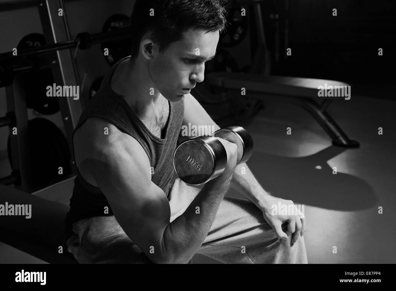 Weightlifter Black and White Stock Photos & Images - Alamy