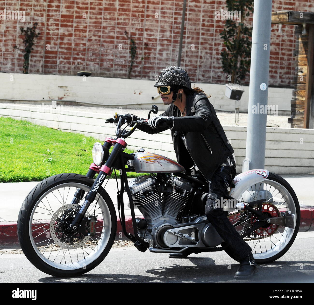 Aerosmith's Steven Tyler seen cruising around Hollywood Boulevard on