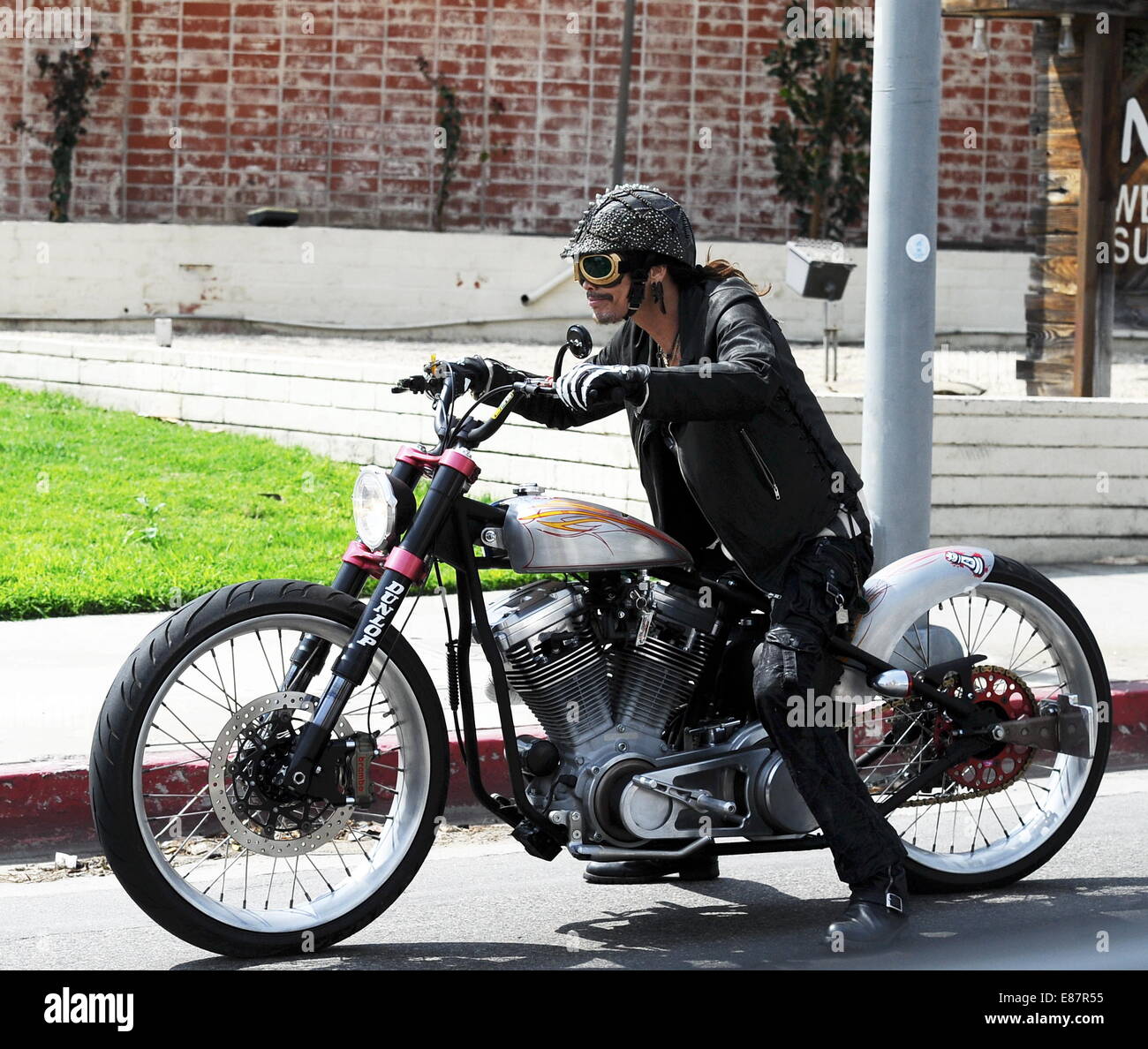 Aerosmith's Steven Tyler seen cruising around Hollywood Boulevard on