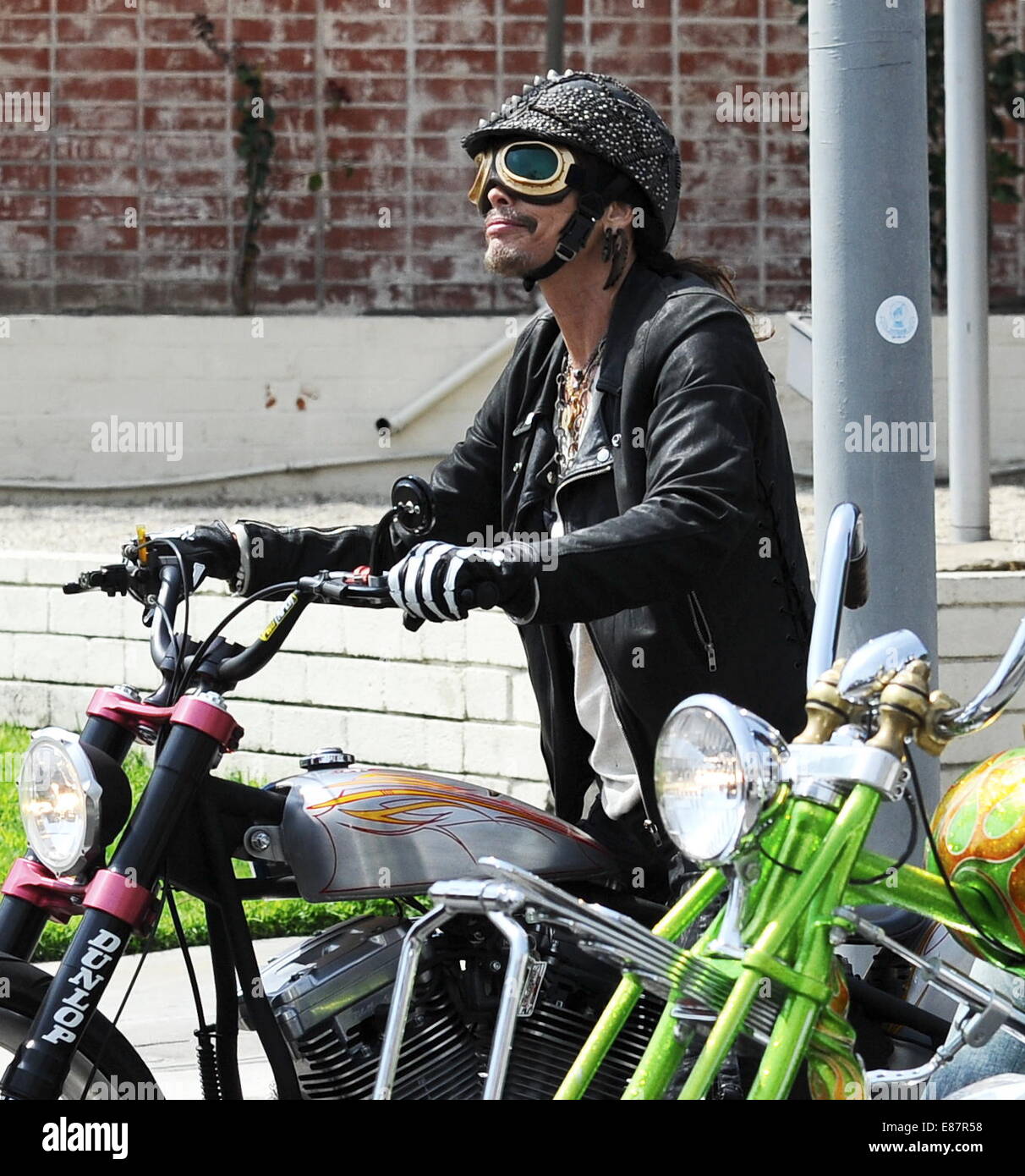 Aerosmith's Steven Tyler seen cruising around Hollywood Boulevard on