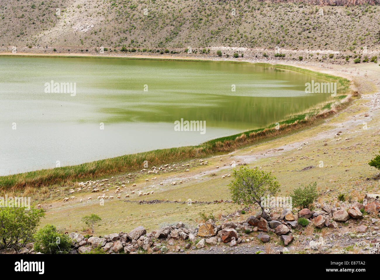 Narlı Göl, crater lake, Niğde Province, Cappadocia, Central Anatolia Region, Anatolia, Turkey Stock Photo