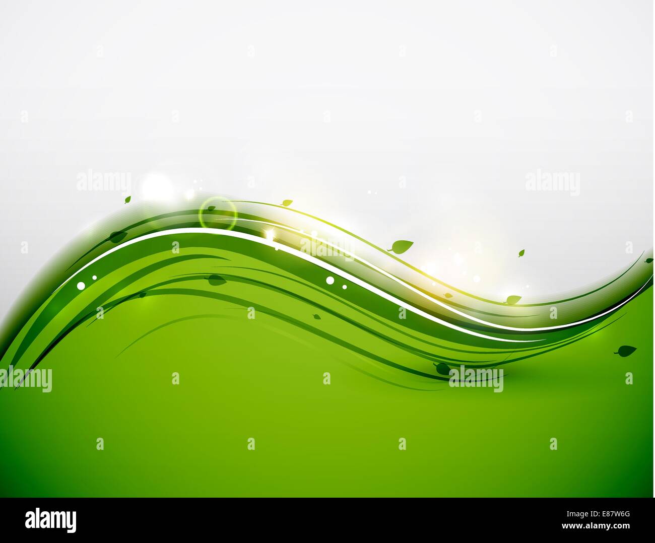 Green floral wave abstract background Stock Vector Image & Art - Alamy