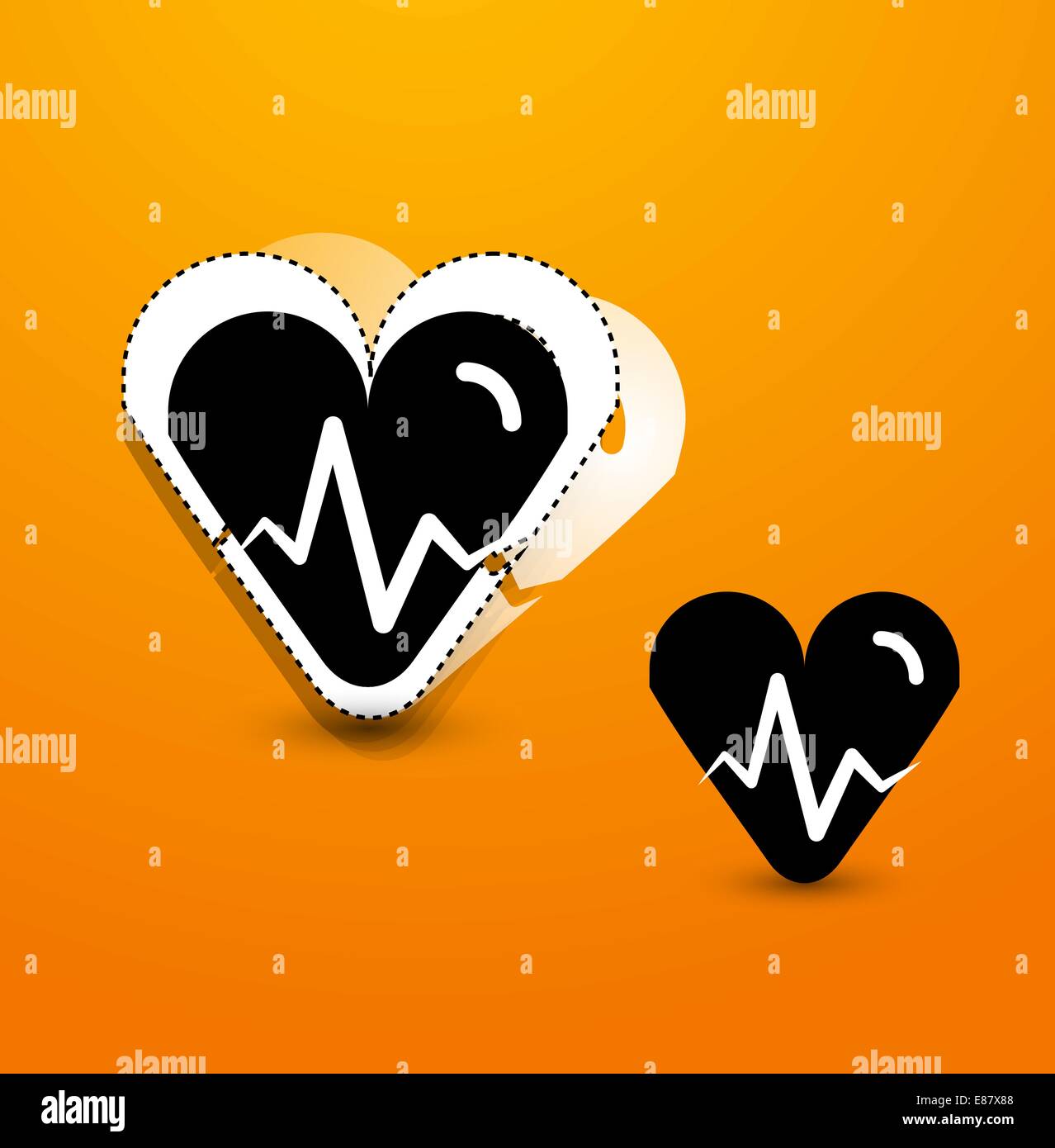 Stylized black heart abstract background Stock Vector Image & Art - Alamy