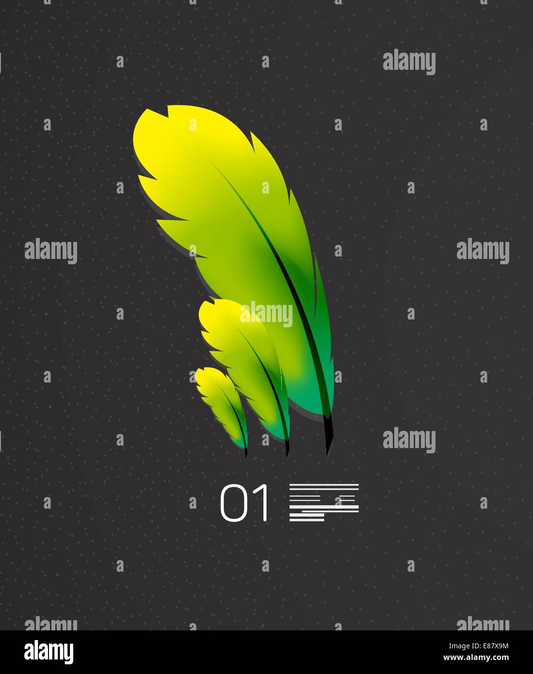 Green feather nature and birds concept Stock Vector Image & Art Alamy