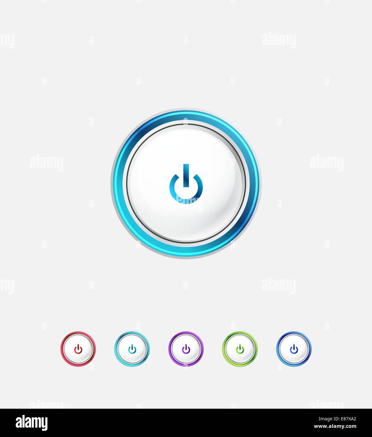 Red button power off Stock Vector Images - Alamy