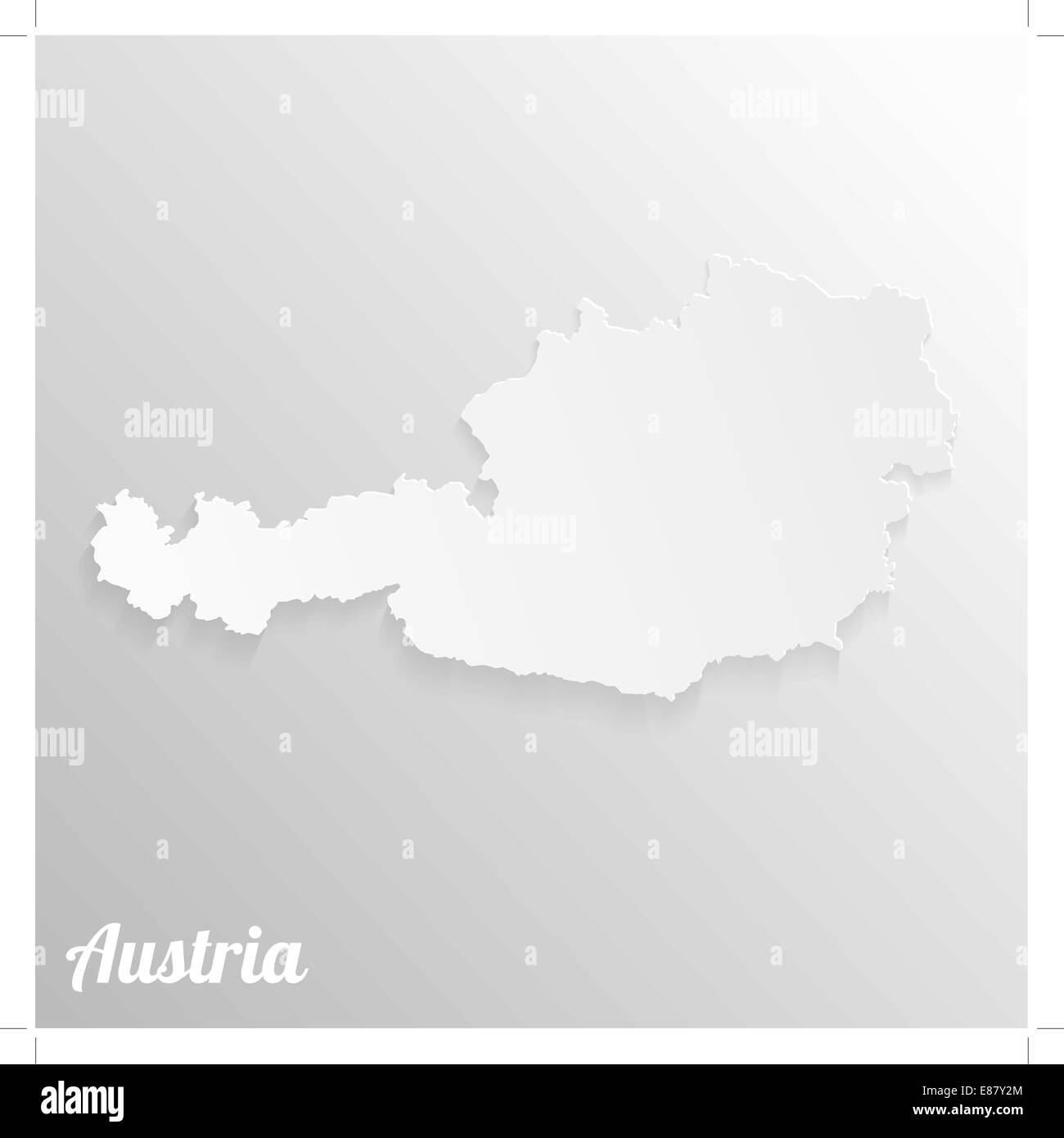 Map of austria Black and White Stock Photos & Images - Alamy