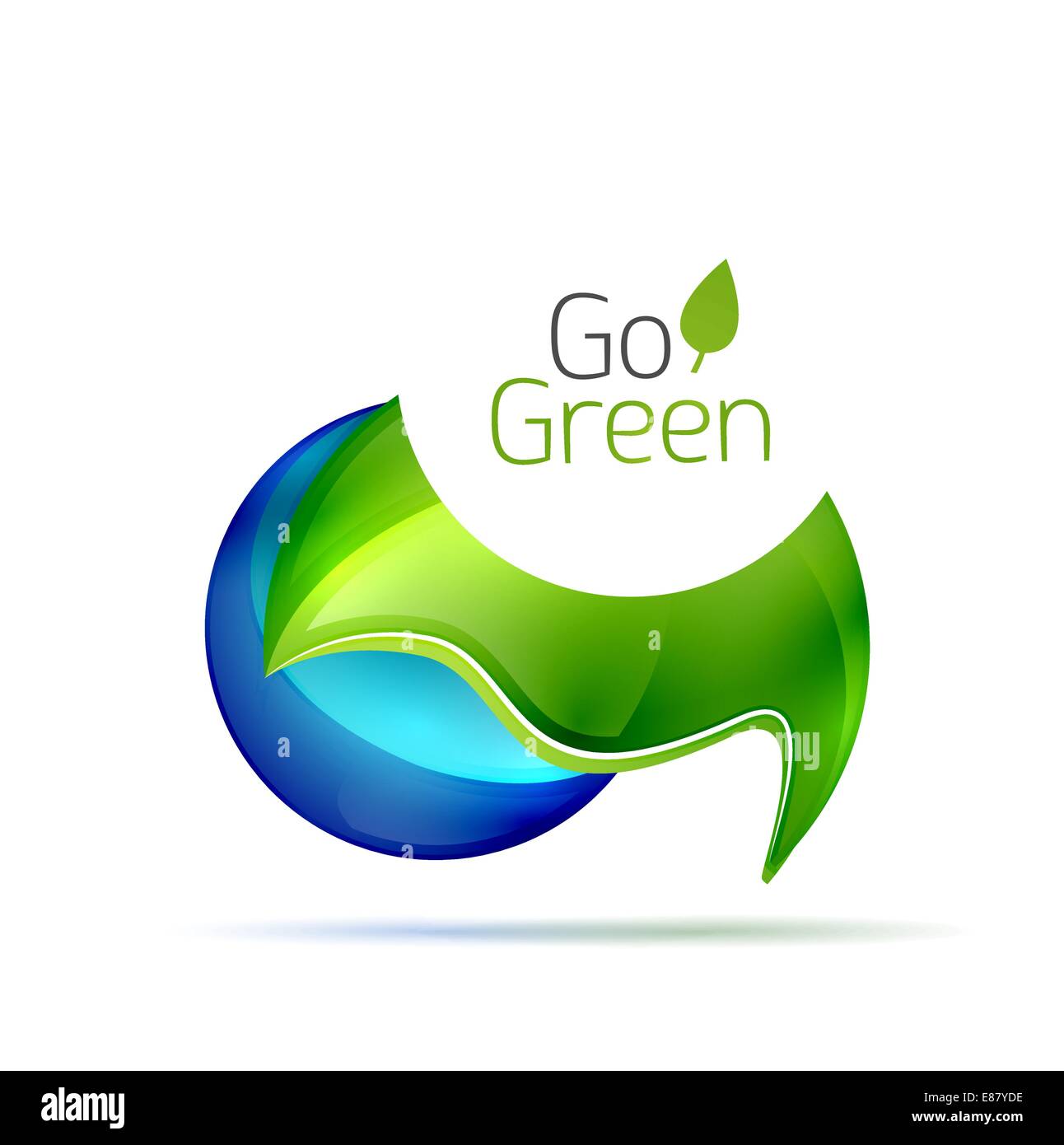 Green leaf modern concept with droplet Stock Vector Image & Art - Alamy