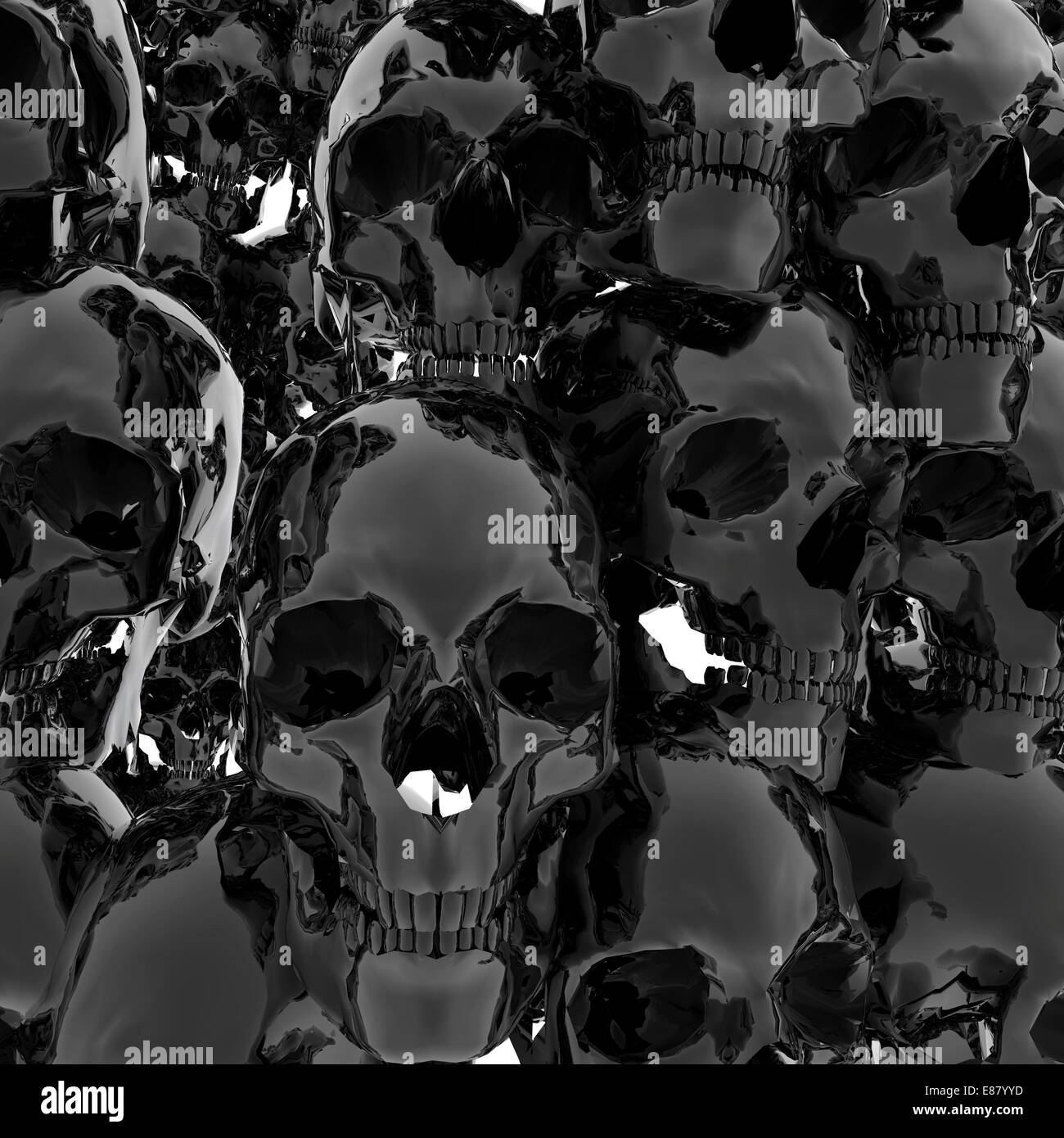 Digital Illustration of Skulls Stock Photo Alamy