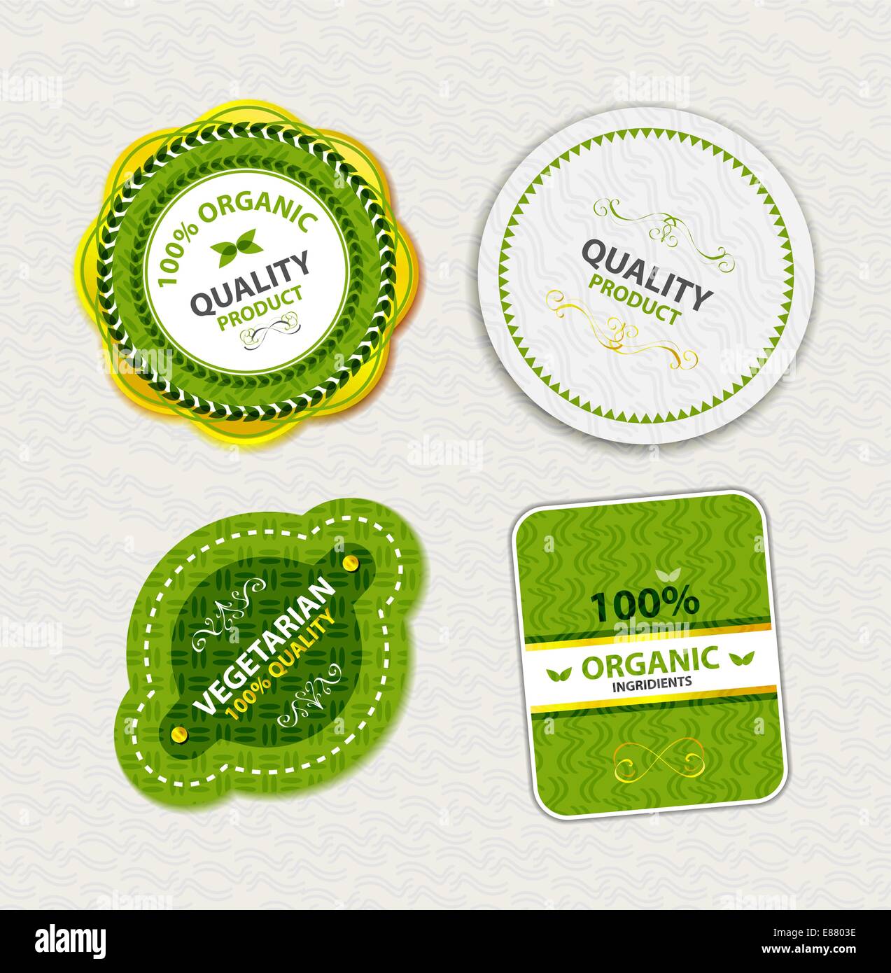 Set of organic food badges and labels Stock Vector Image & Art - Alamy