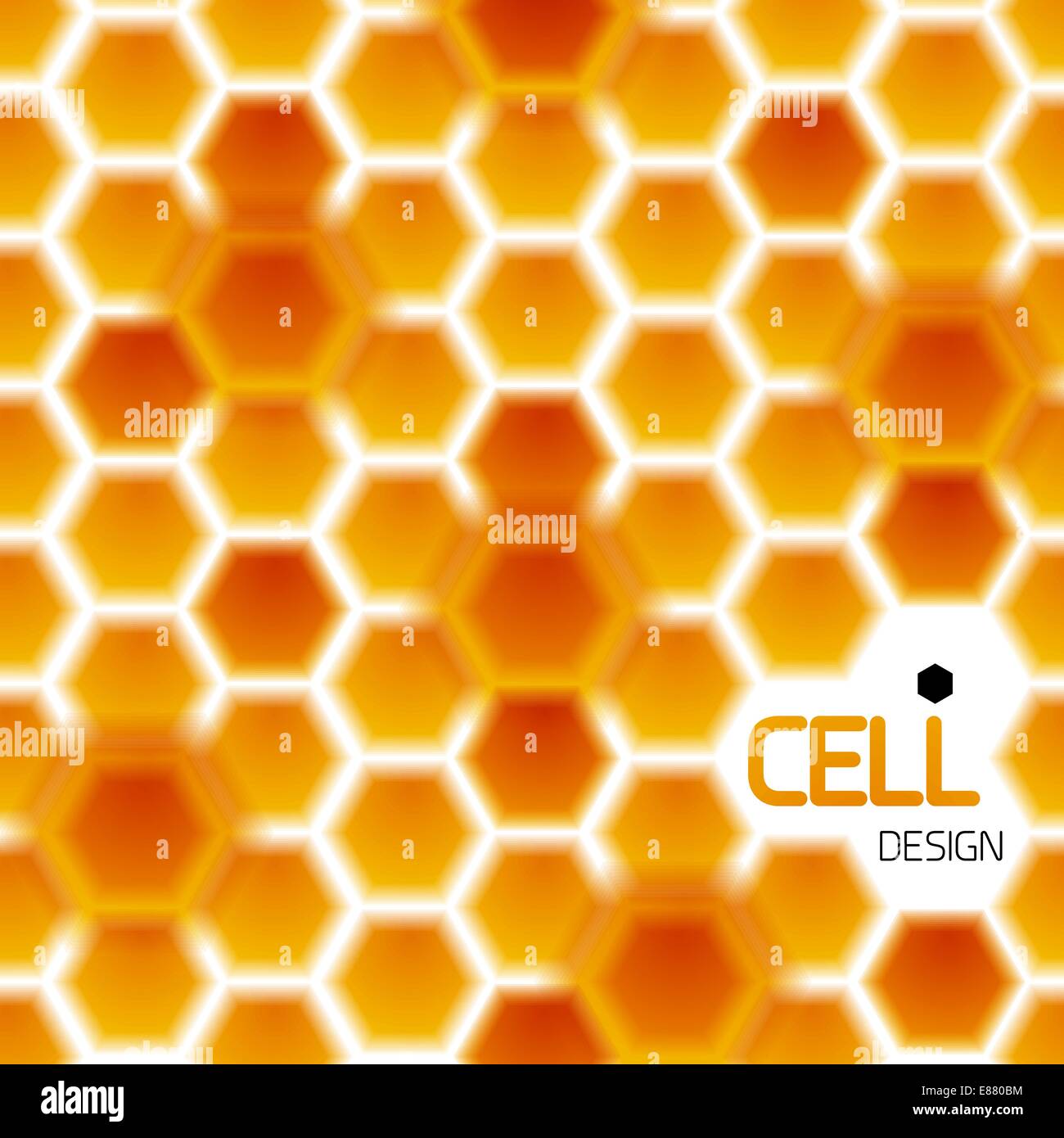 Abstract geometrical honey cells modern template Stock Vector