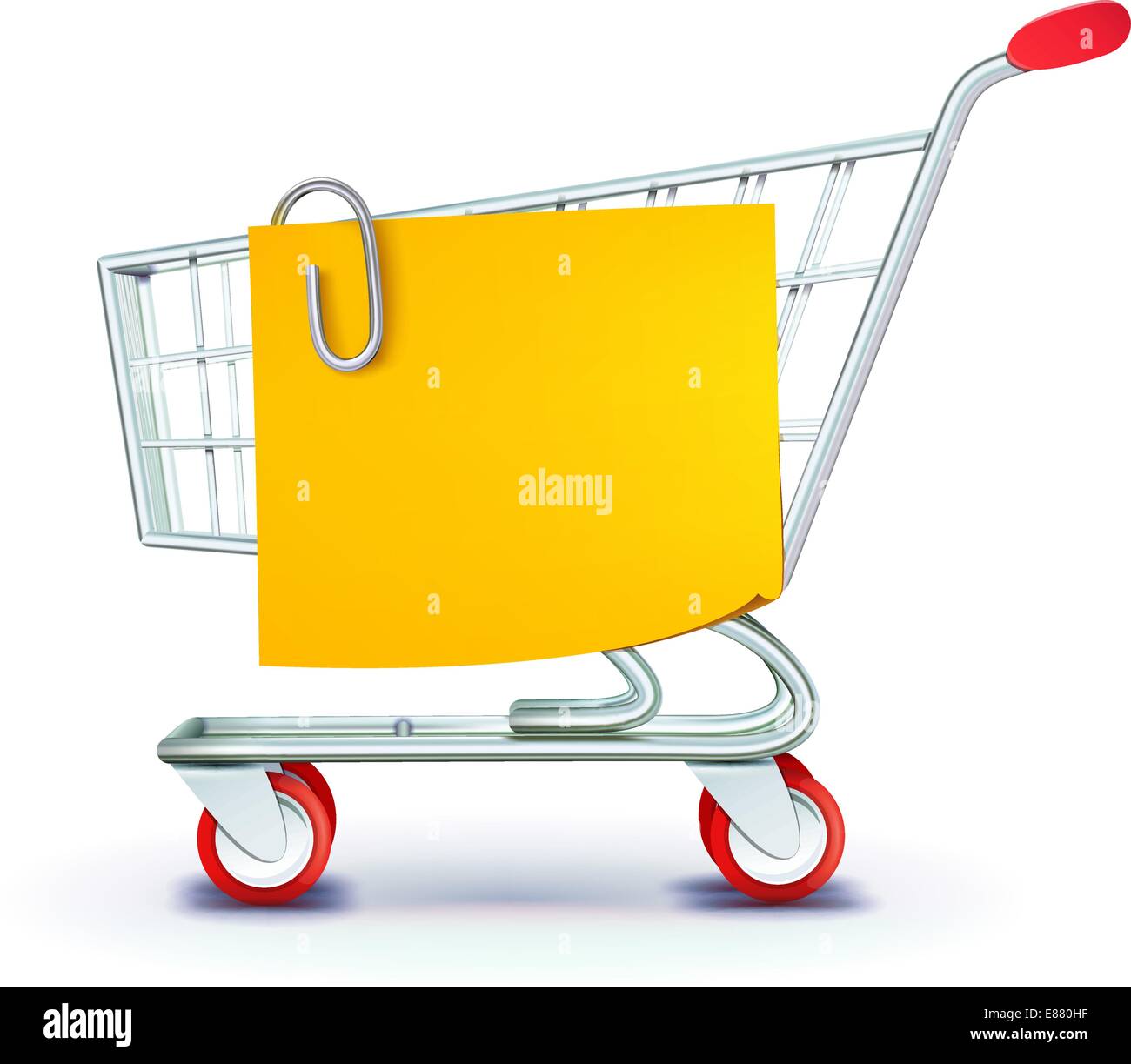 Vector illustration set of shopping concept with shopping cart and ...