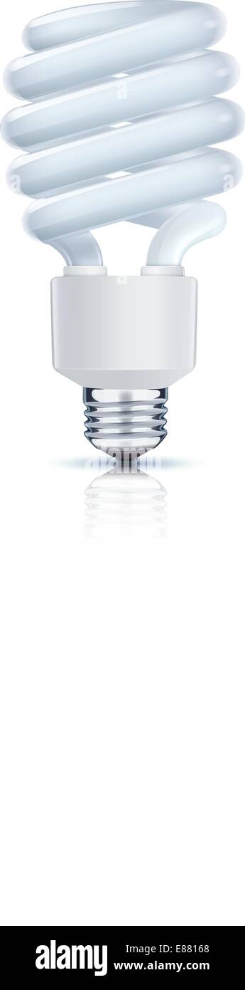 Vector illustration of classy energy saving compact fluorescent ...