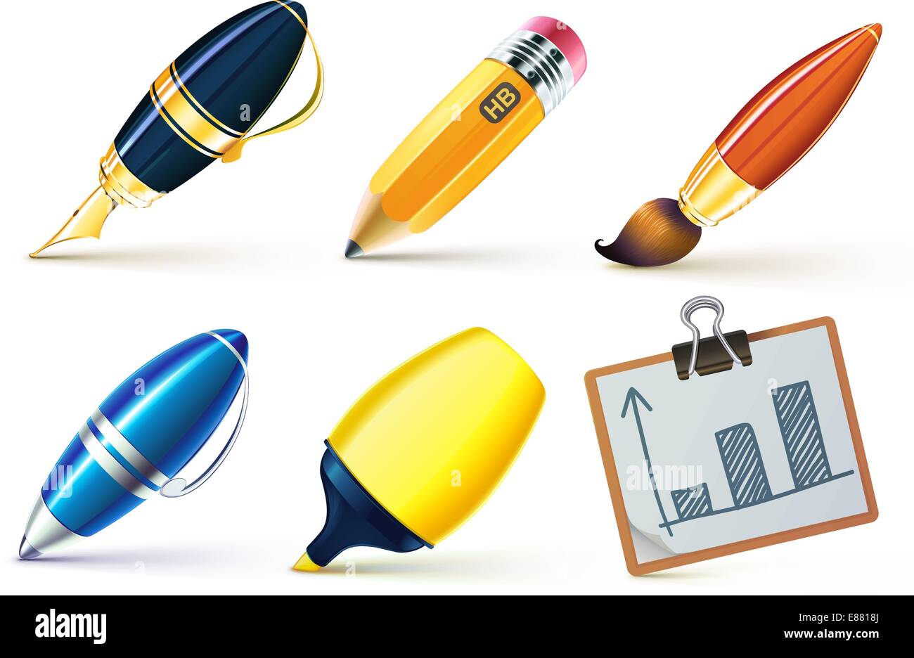Office supplies line icons collection. Statiry items, Business tools, Work  essentials, Writing materials, Desktop accessories, Paper goods, Desk Stock  Vector Image & Art - Alamy