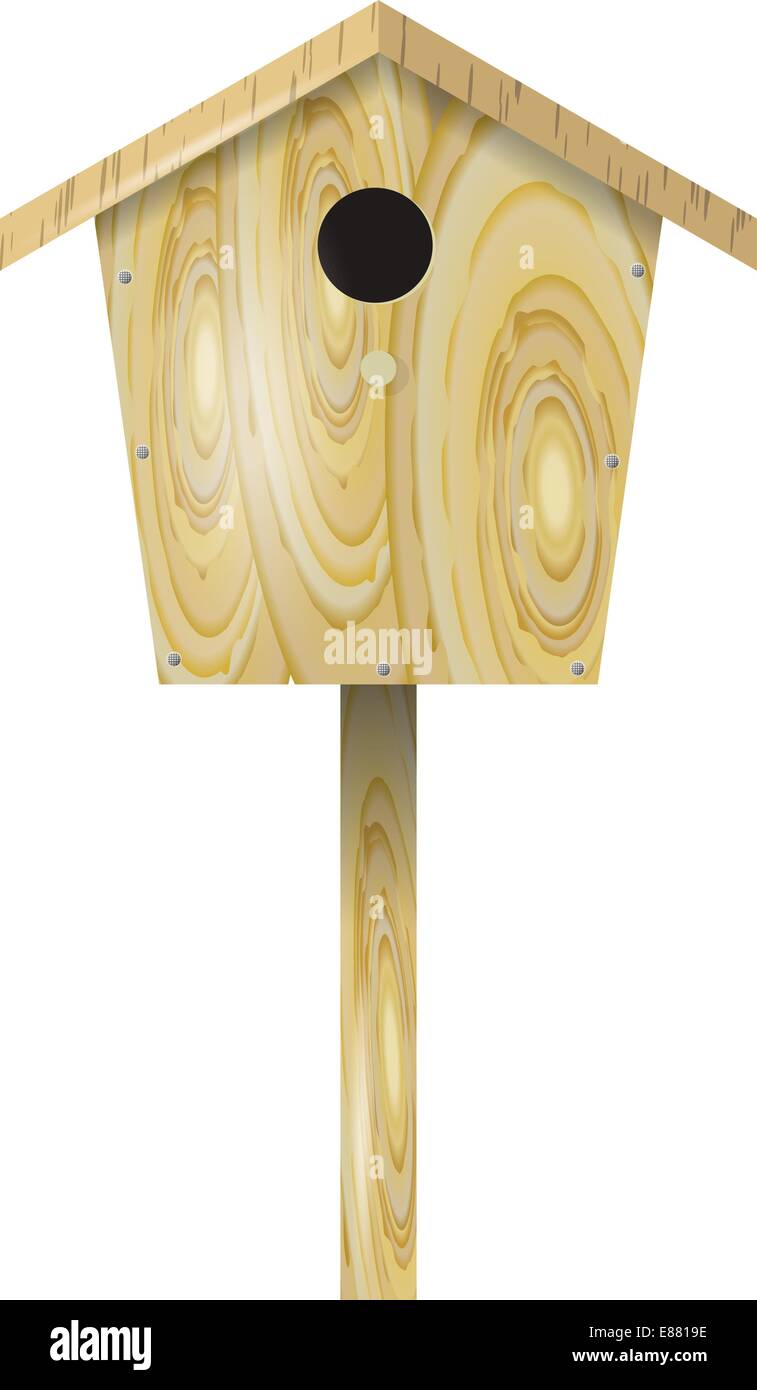 Wooden birdhouse on a white background Stock Vector Image & Art - Alamy
