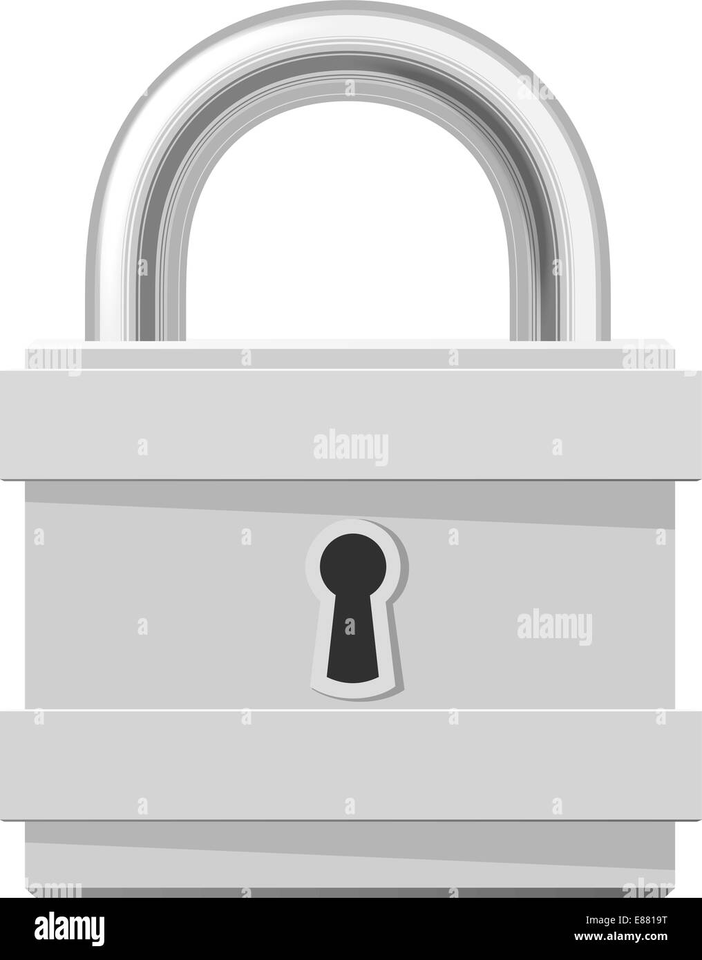 Metal padlock isolated on white background Stock Vector Image & Art - Alamy