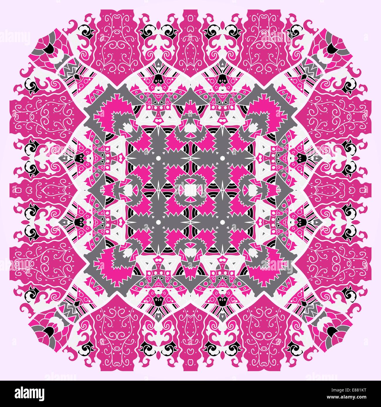 ornamental lace pattern, circle background with many details, looks