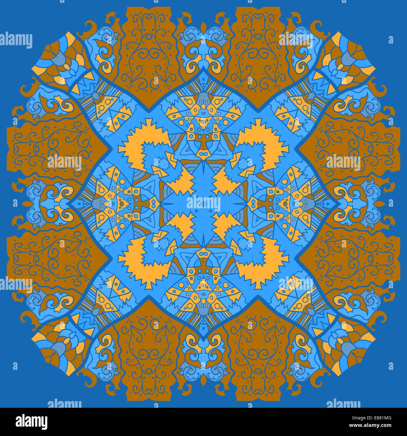 ornamental lace pattern, circle background with many details, looks