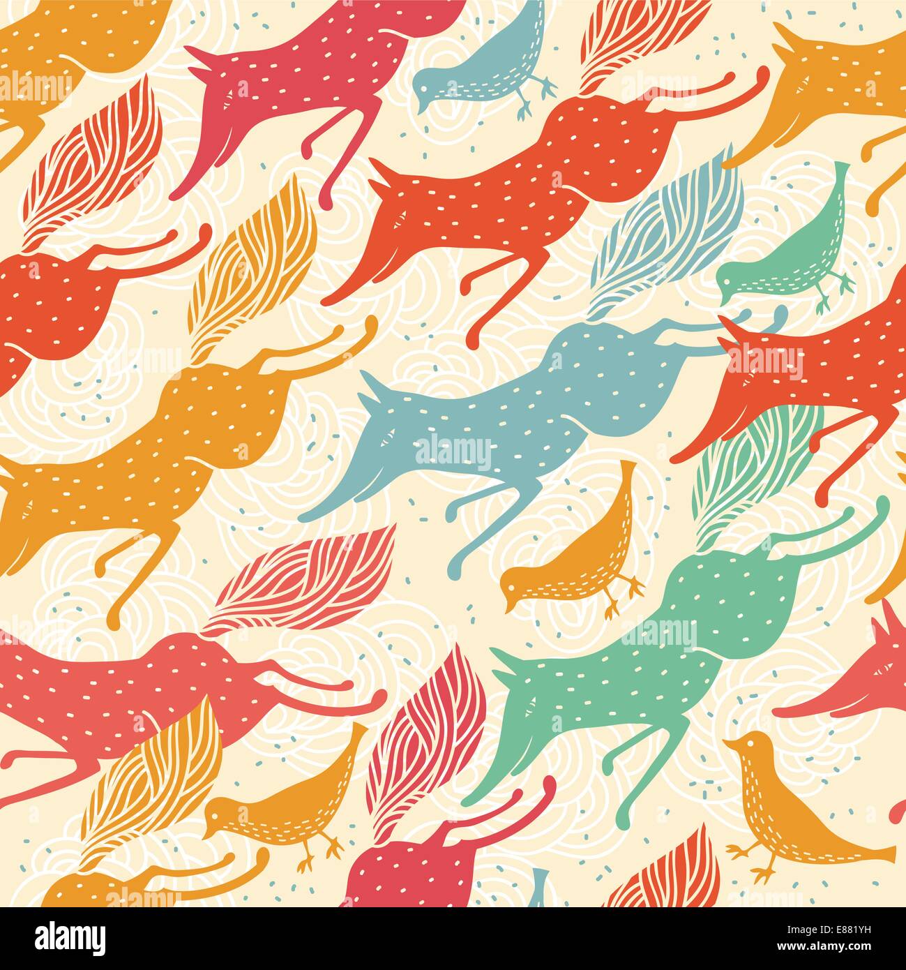 Foxes running Stock Vector Images - Alamy