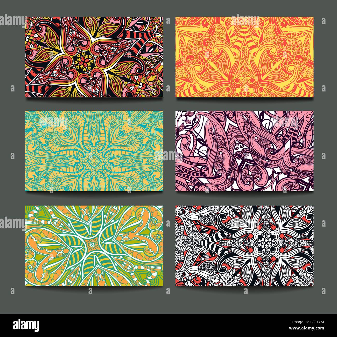 vector set of rich ornamental cards Stock Vector Image & Art - Alamy