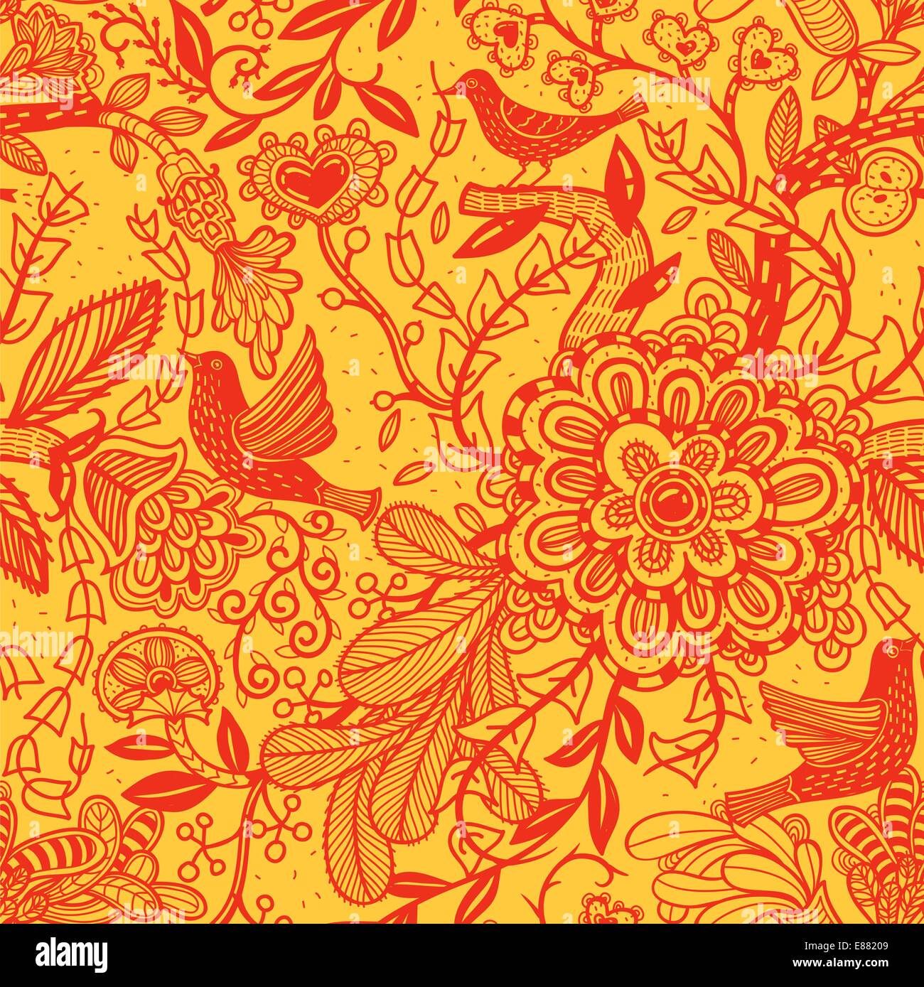 vector floral seamless pattern Stock Vector Image & Art - Alamy