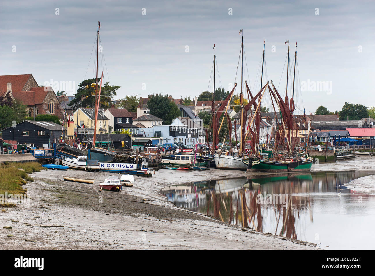 Hythe Quay in Maldon on the Blackwater River in Essex. Stock Photo