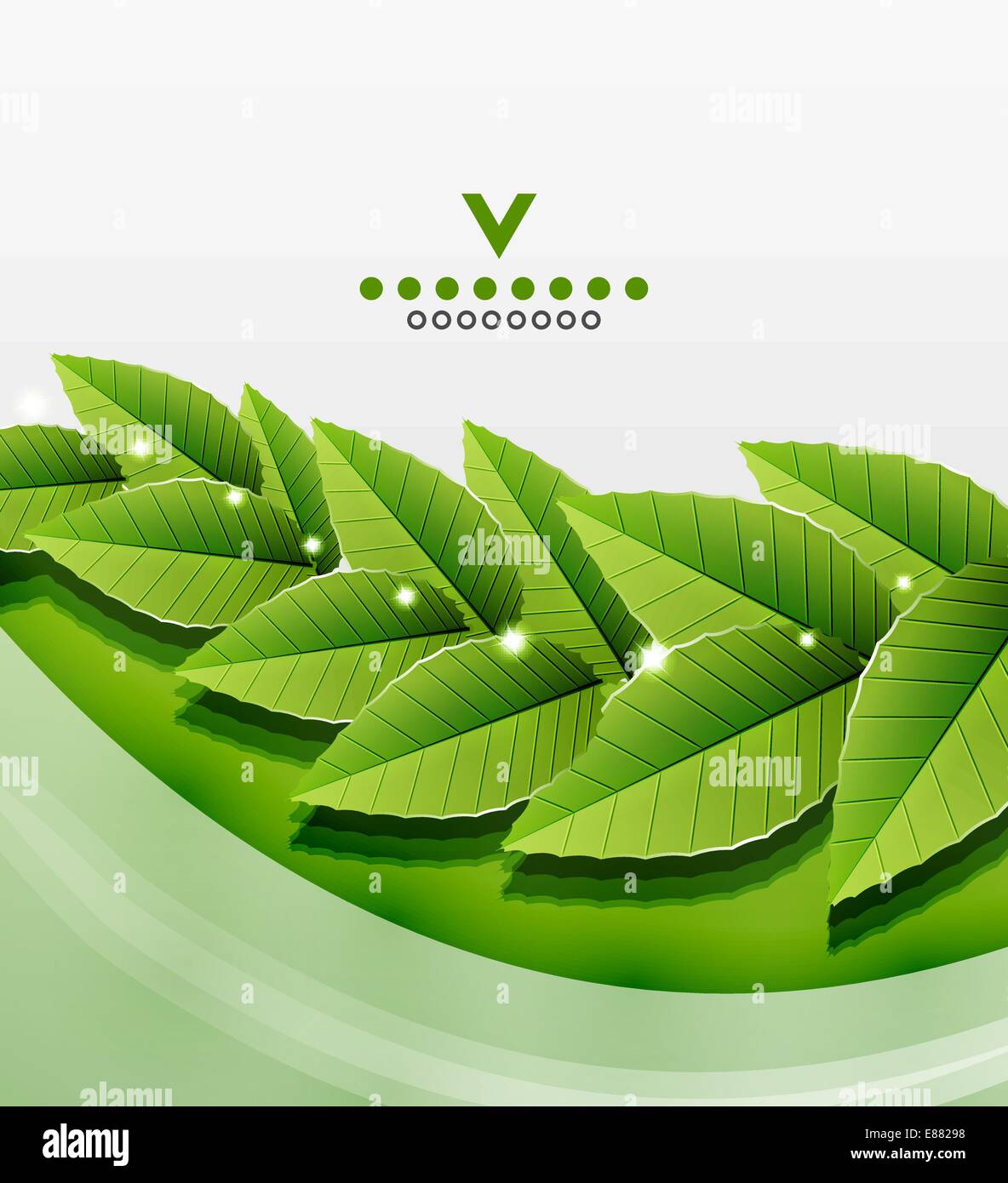 Green leaves nature design. Vector illustration Stock Vector Image ...