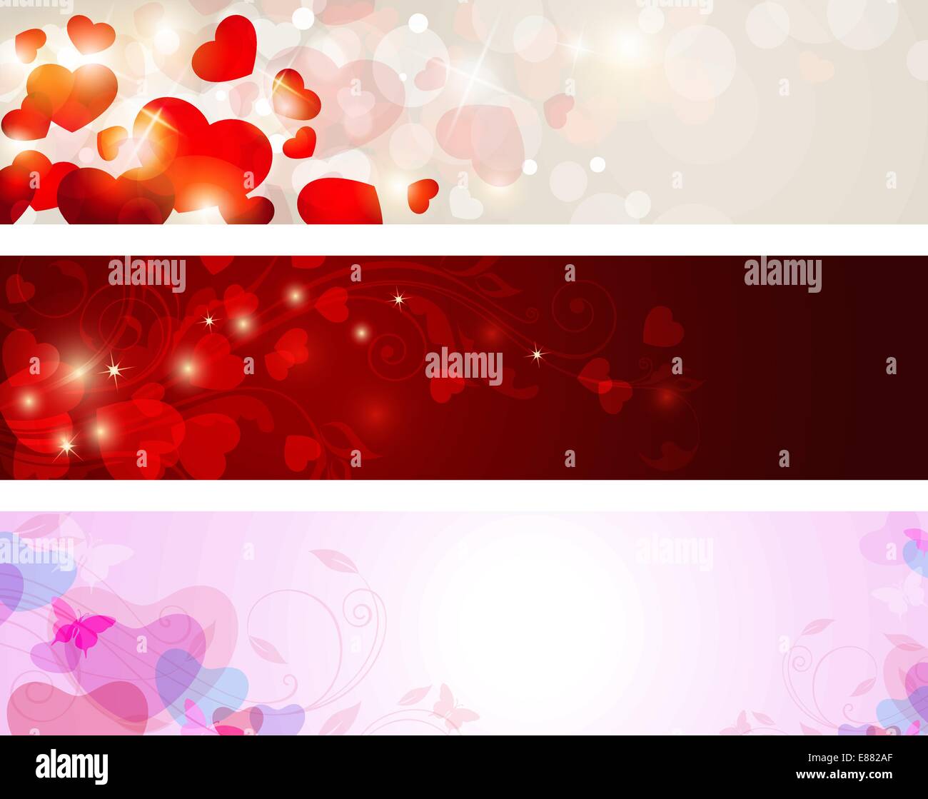 Vector backgrounds with hearts for Valentine's day Stock Vector Image ...