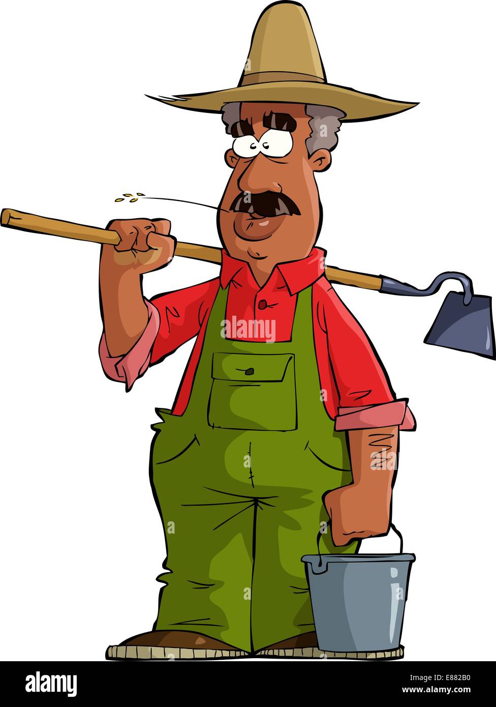 Farmer on a white background vector illustration Stock Vector Image ...