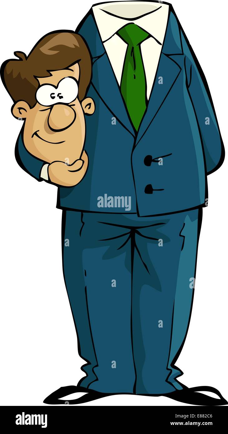 Cartoon man with no head vector illustration Stock Vector Image & Art