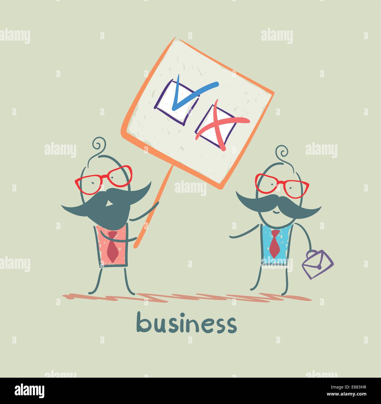Boss shows a poster with a choice of business Stock Vector Image & Art ...