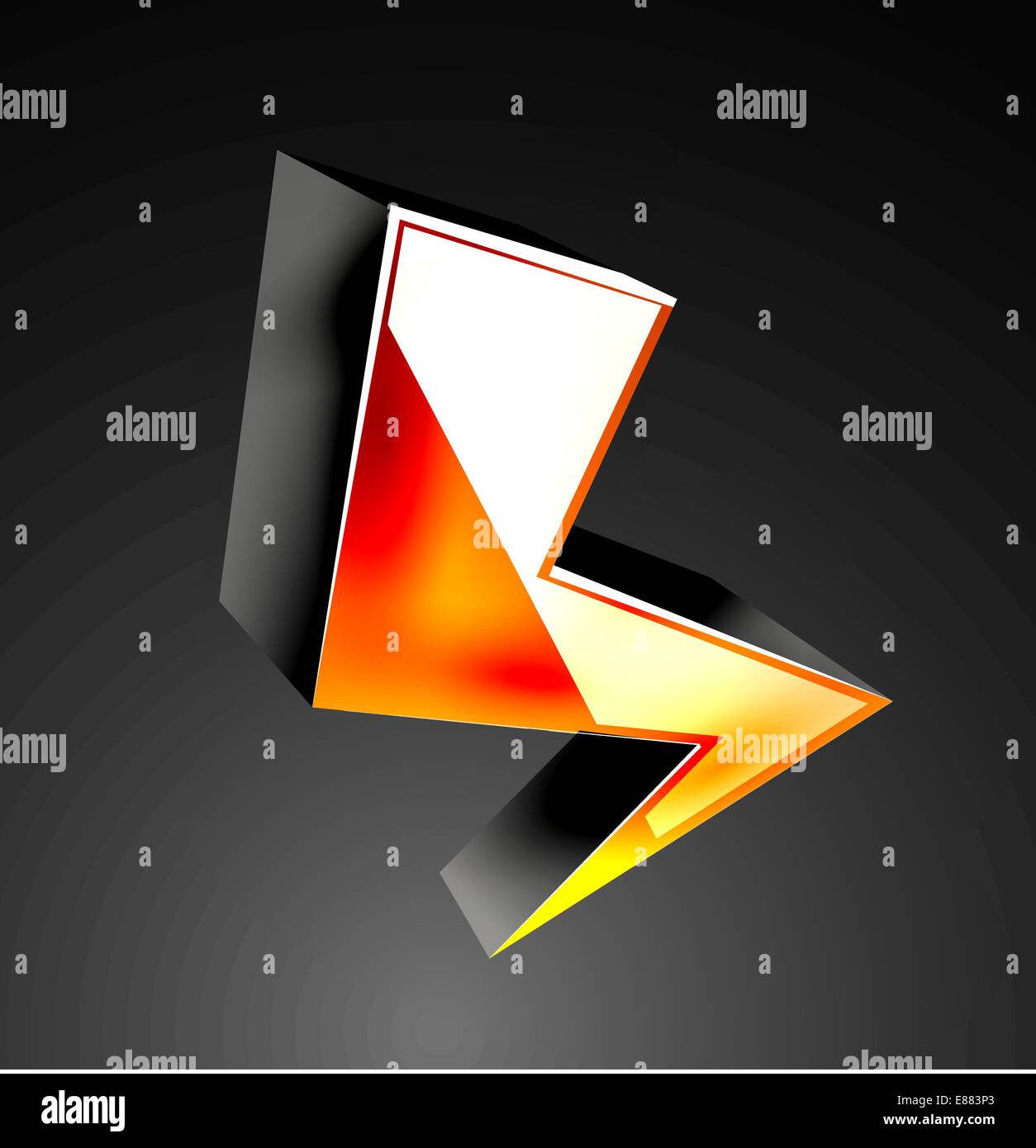 Vector 3d colorful lightning icon design Stock Vector Image & Art - Alamy