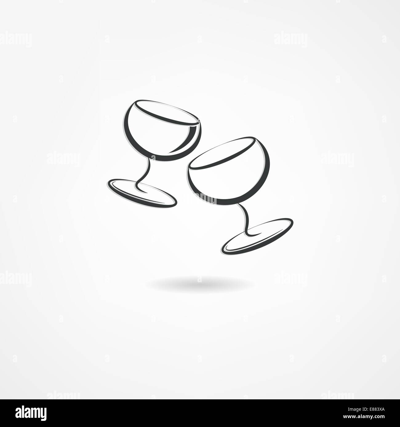 Crystal stemware Stock Vector Images - Alamy