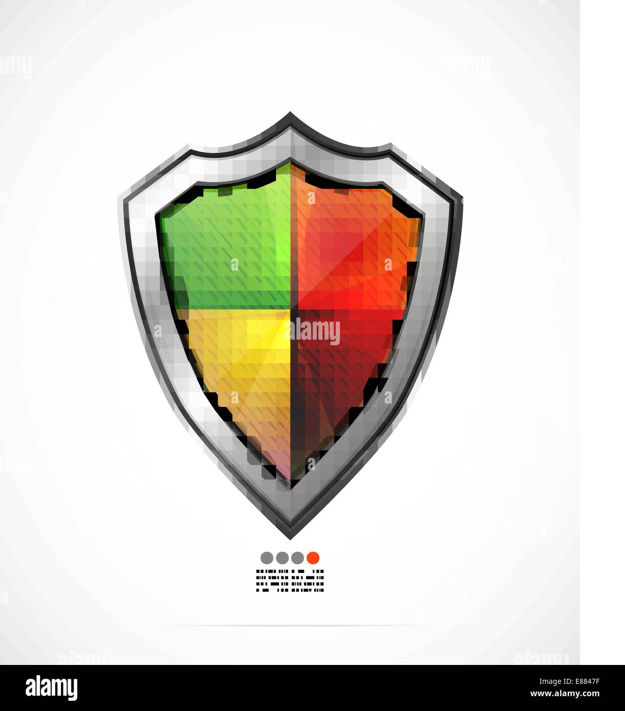Colorful protection shield. Detailed vector design Stock Vector Image ...