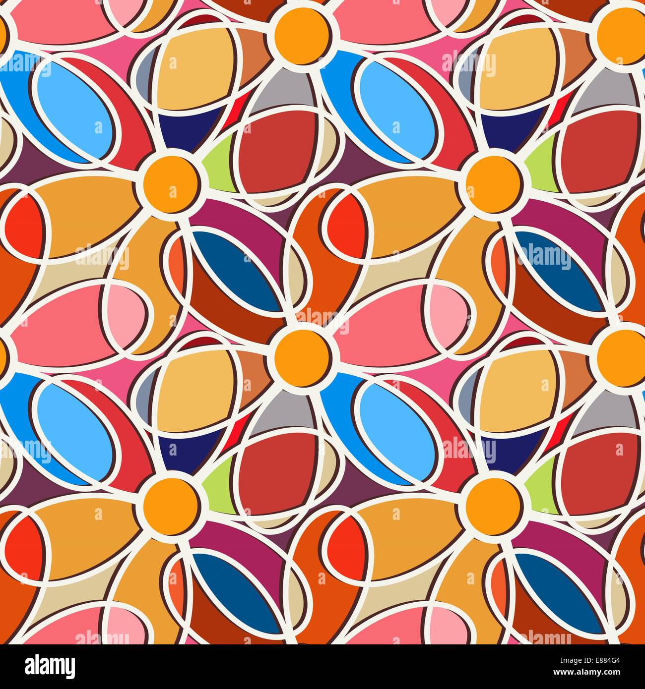 Seamless pattern with flowers Stock Vector Image & Art - Alamy