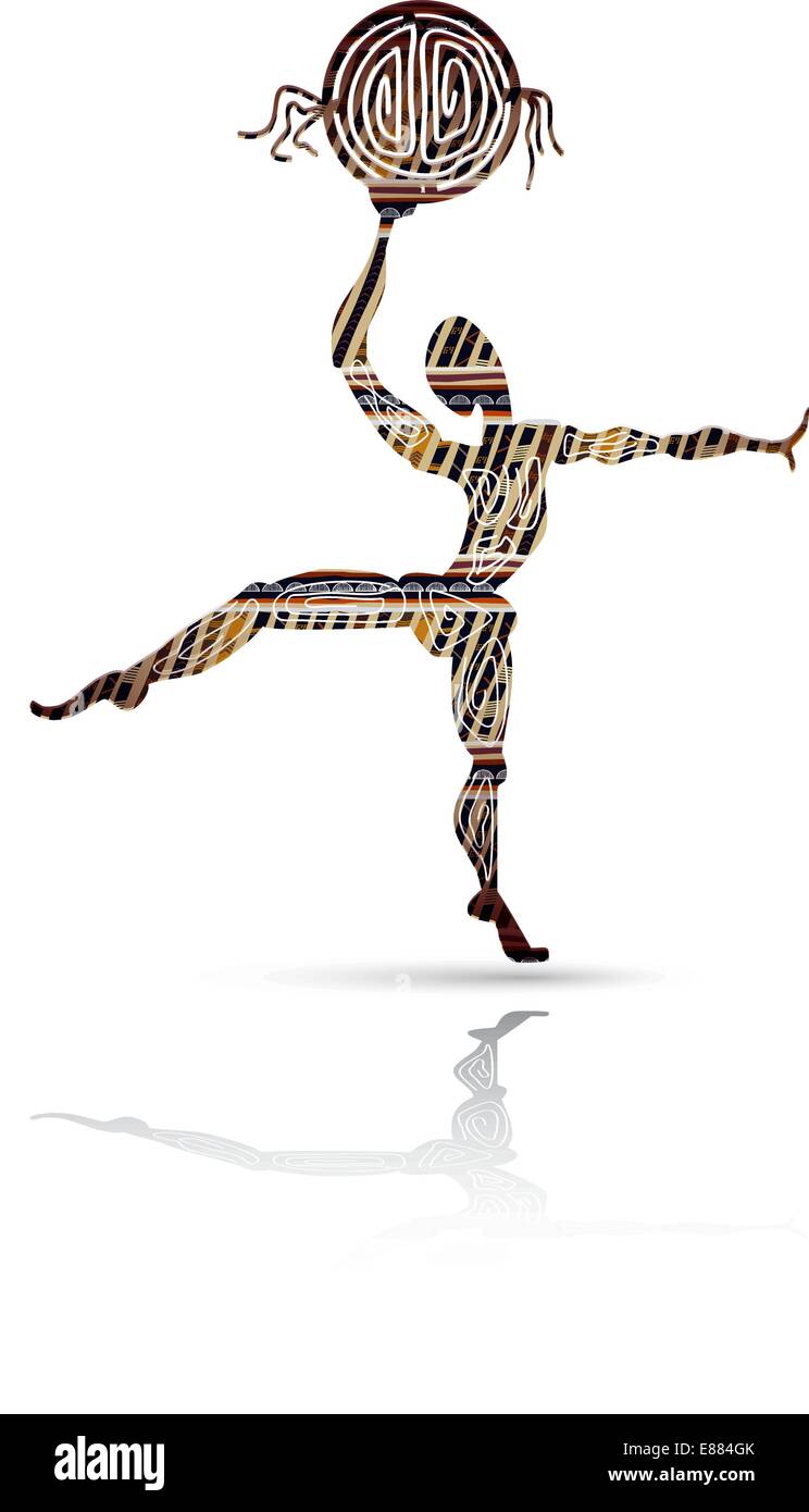 Tambourine Dancer Silhouette