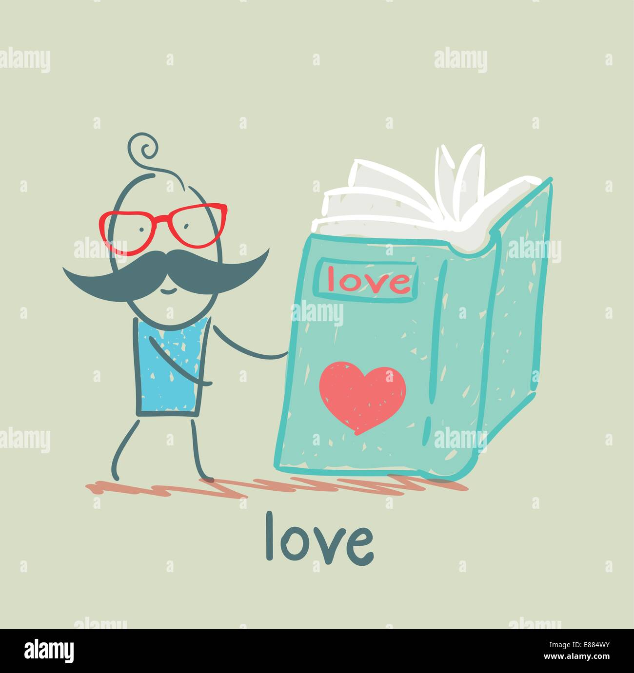 Man reading painting Stock Vector Images Alamy