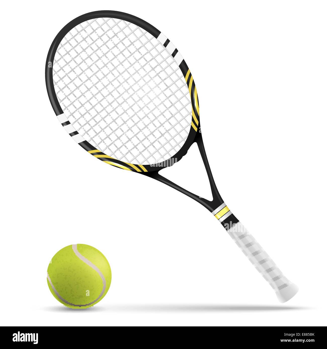Tennis racket and ball Stock Vector Image & Art Alamy