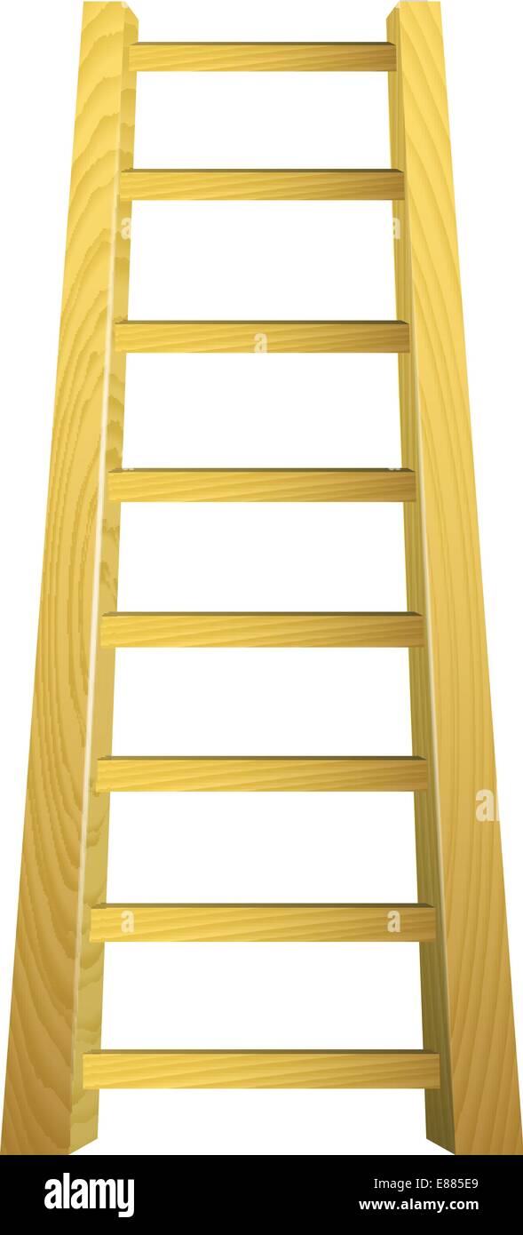 Wooden ladder Stock Vector