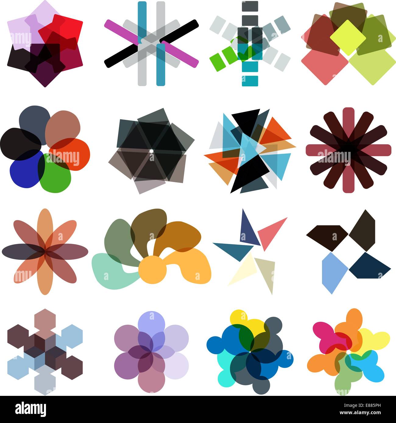 Premium Vector  Vector set of geometric shapes abstract icons or