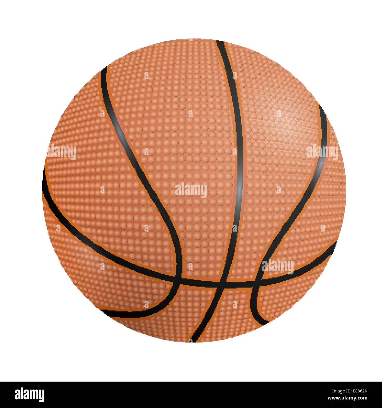 Basketball ball on a white background Stock Vector Image & Art - Alamy