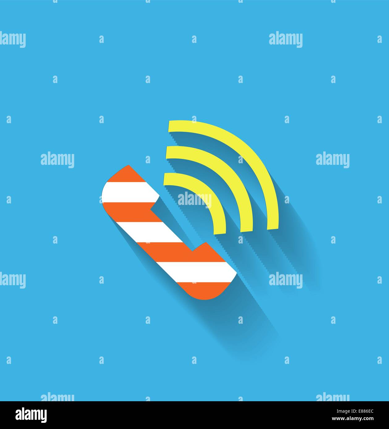 Vector phone flat icon Stock Vector Image & Art - Alamy