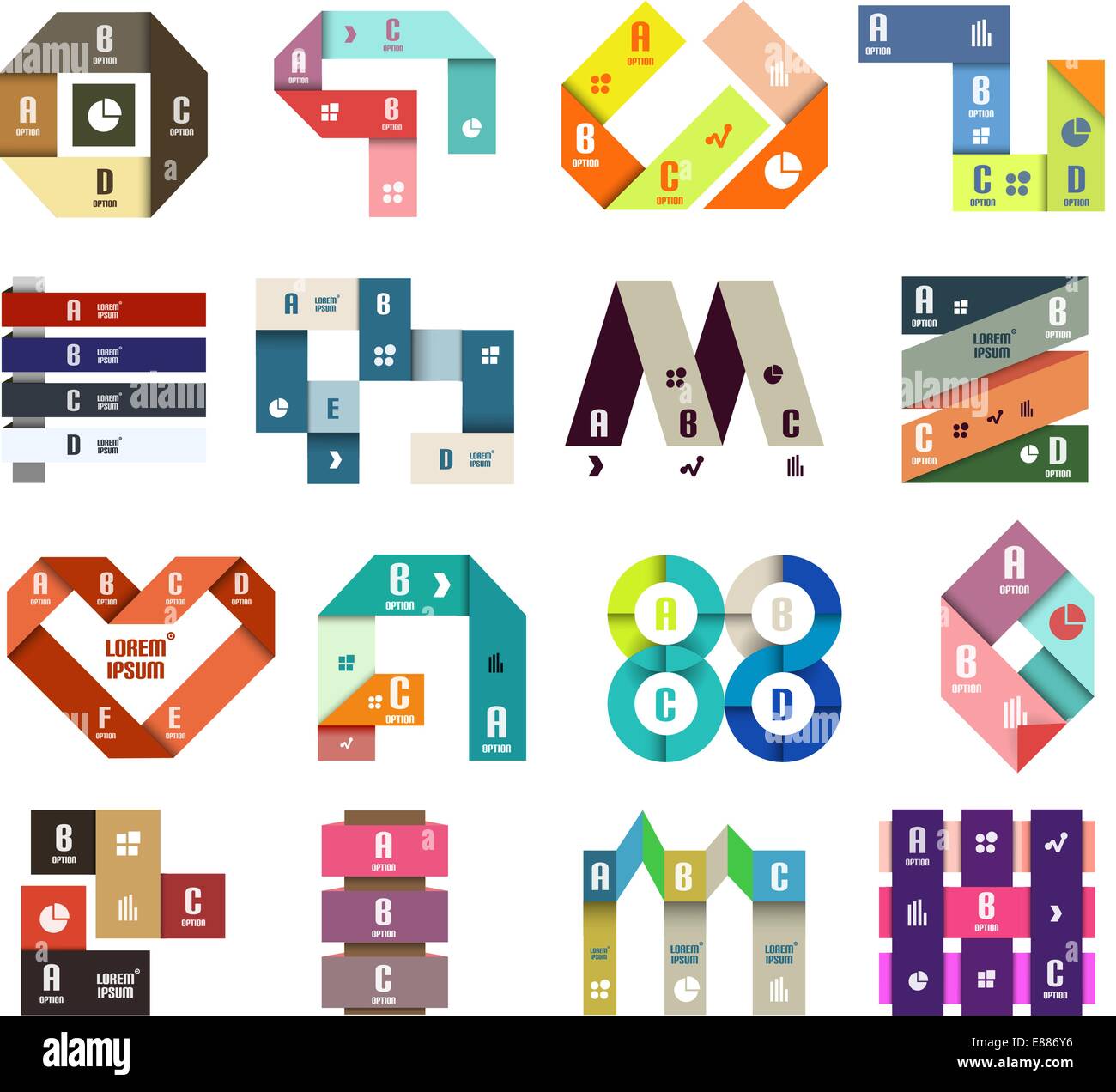 Set of origami modern design templates and elements Stock Vector Image &amp; Art - Alamy